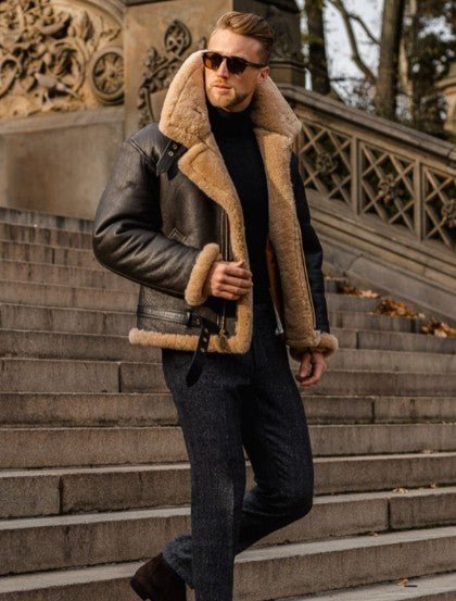 ELVERON — Luxe Shearling Leather Jacket
