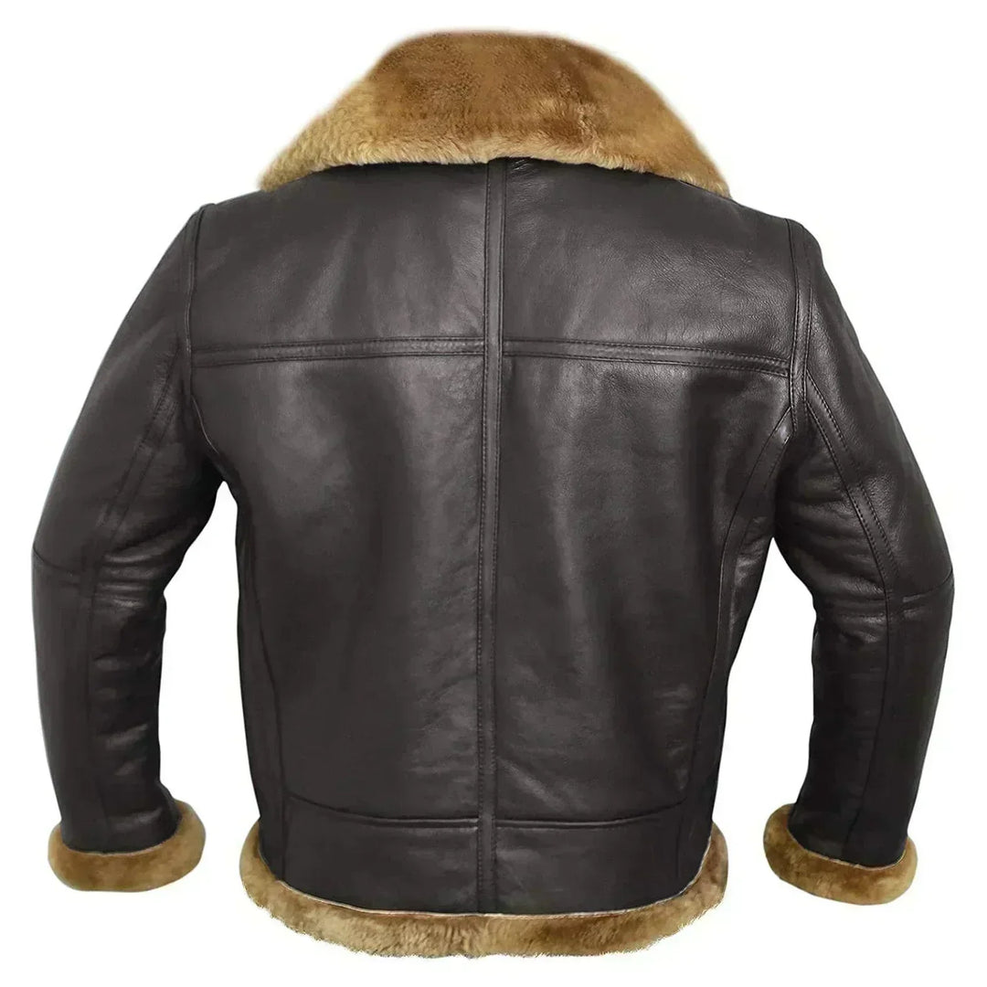 ELVERON — Luxe Shearling Leather Jacket