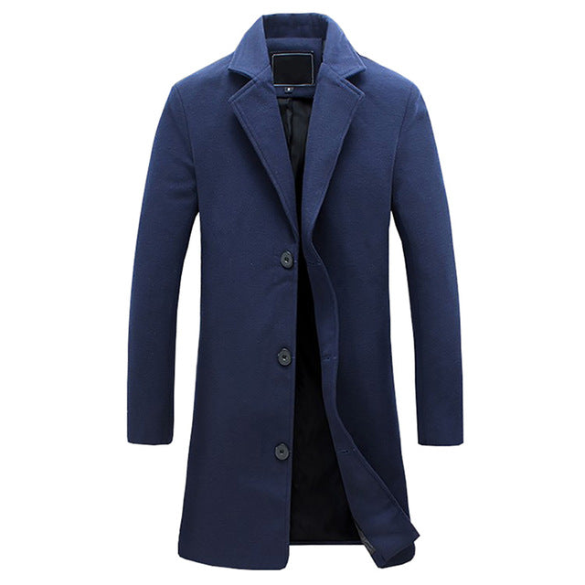 Xavion | Stylish Long Wool Coat